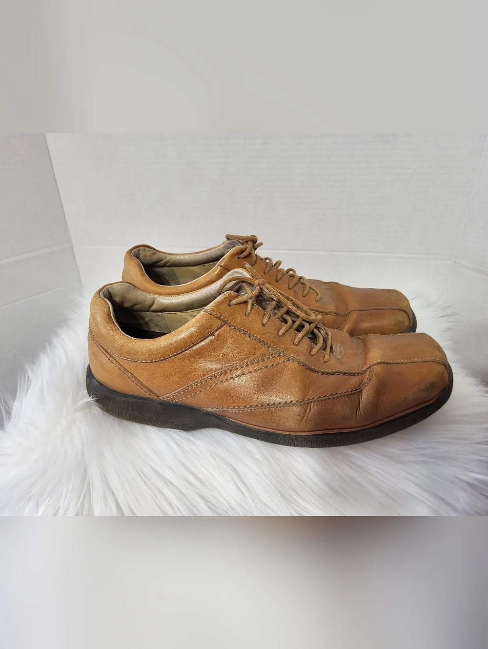 Rockport Men's Casual Leather Lace-Up Slip-On Loafers in Tan, Size 12 - Picture 4 of 8